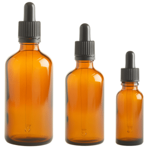 Amber Glass Bottle with Pipette Closure